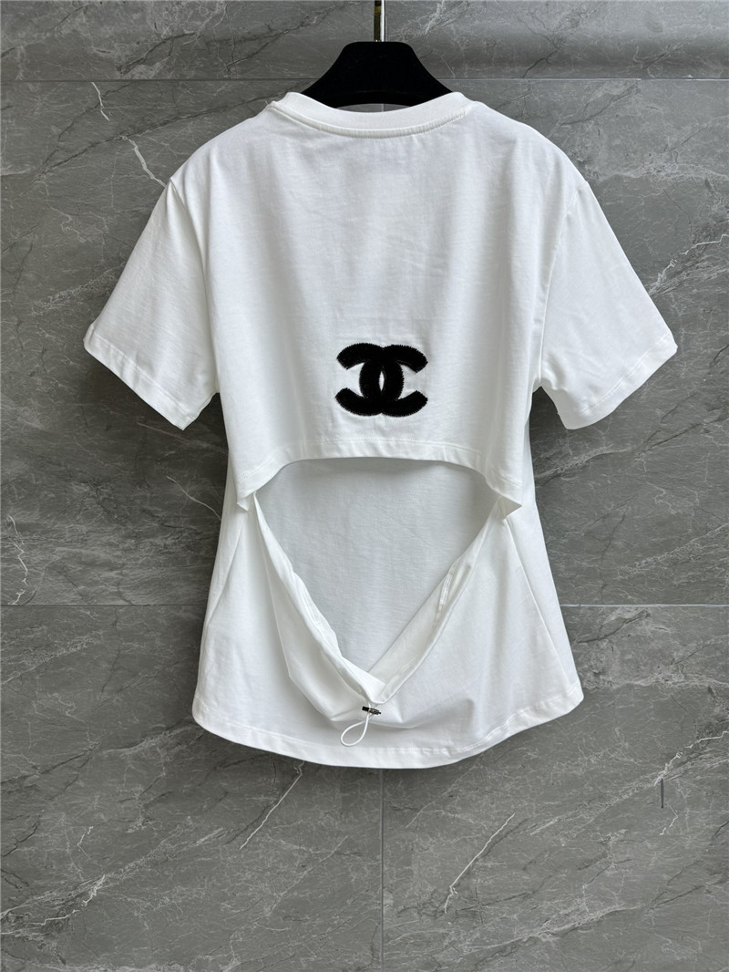 Ch**el drawstring waist t-shirt replica designer clothes