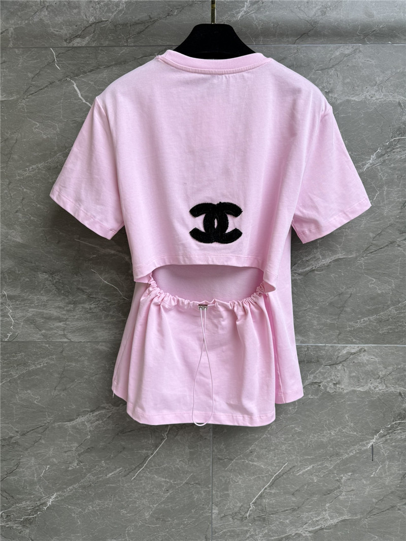 Ch**el drawstring waist t-shirt replica designer clothes