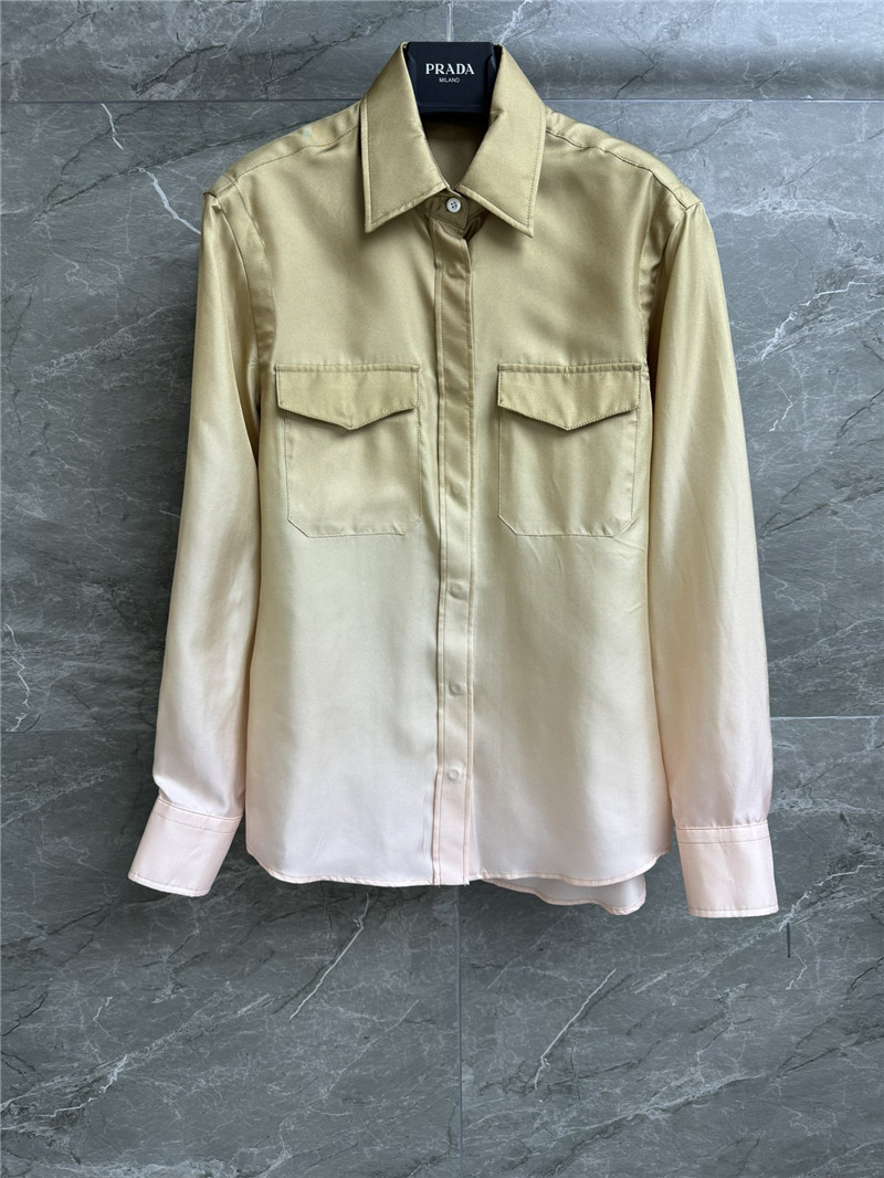 Pra*a gradient silk shirt gradient silk shirt
