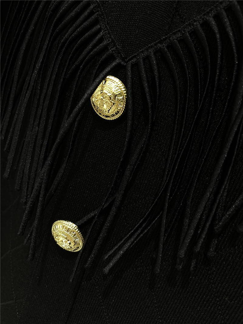 Balmain round neck button-down knit dress replica clothing sites