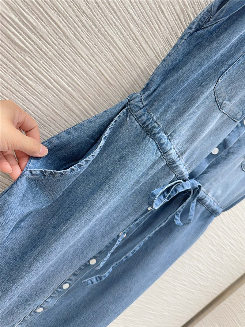 Pra*a vintage denim dress replica designer clothes