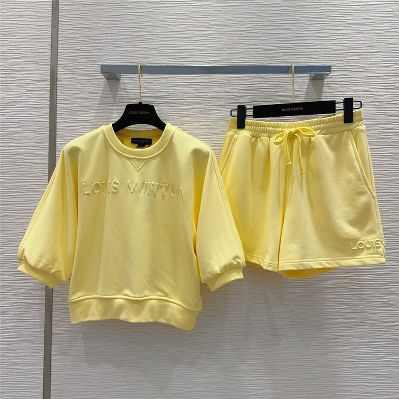 l0vis Vvtt0n lv five-quarter sleeve top + shorts set replica clothes