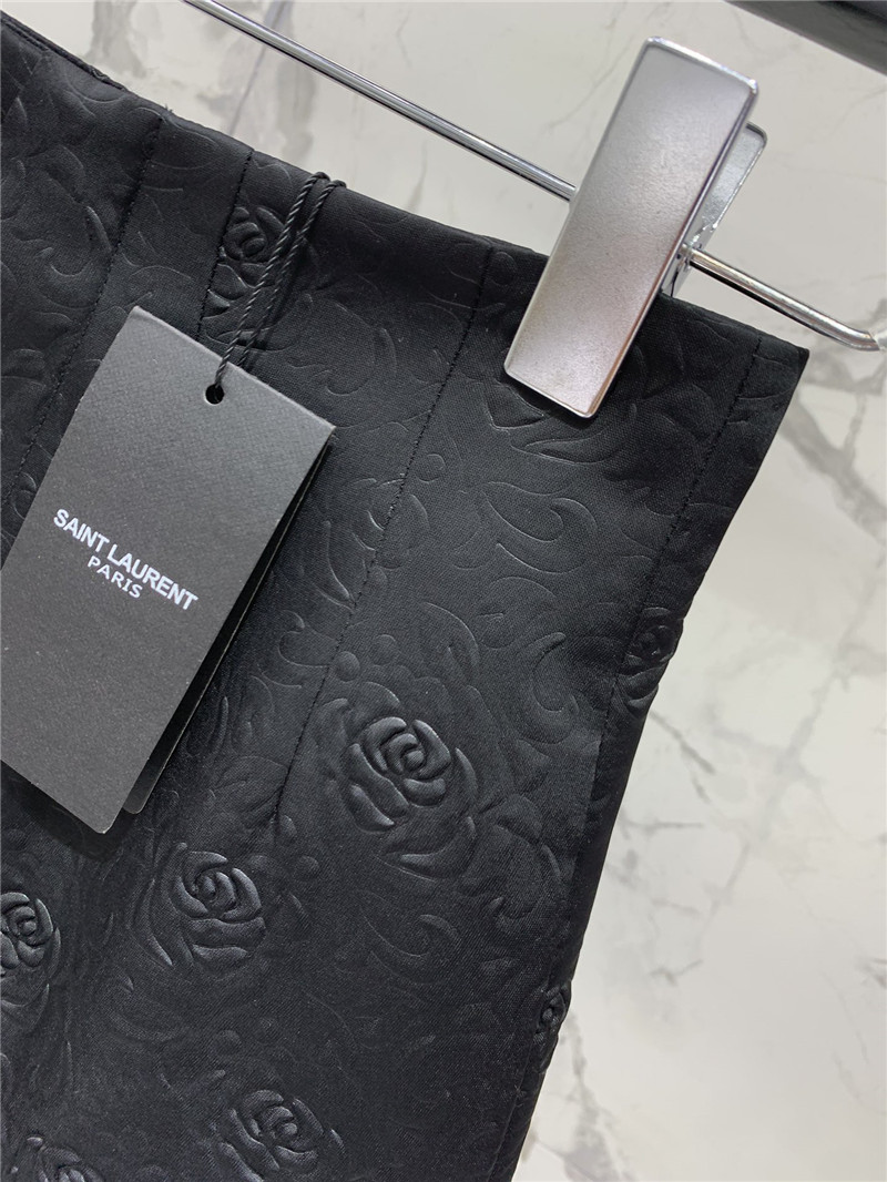 Y51 camellia embossed high waist shorts replica d&g clothing