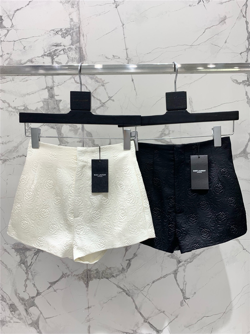 Y51 camellia embossed high waist shorts replica d&g clothing