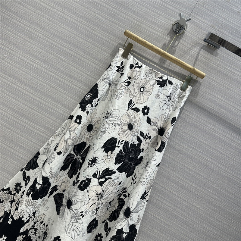 Zimm high-grade linen cotton A-line long skirt replica clothes