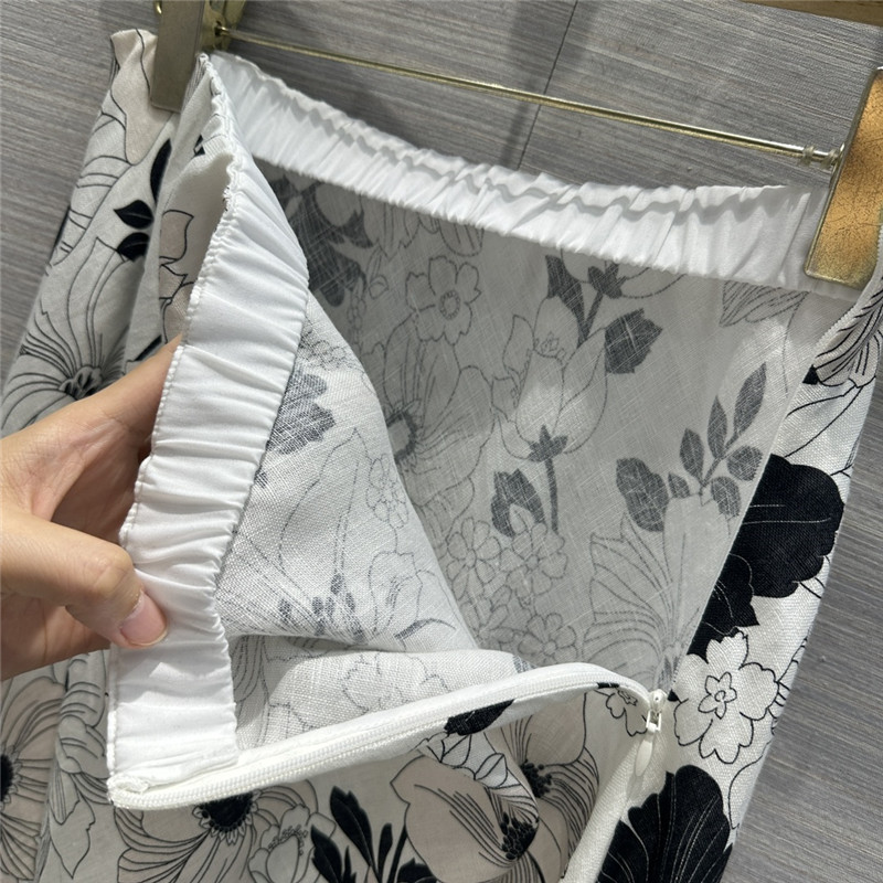 Zimm high-grade linen cotton A-line long skirt replica clothes