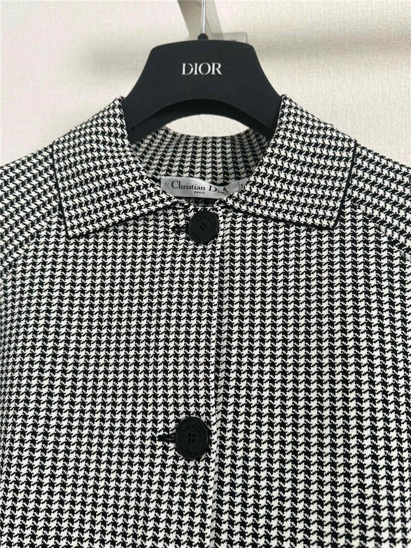 D10r houndstooth short sleeve cardigan