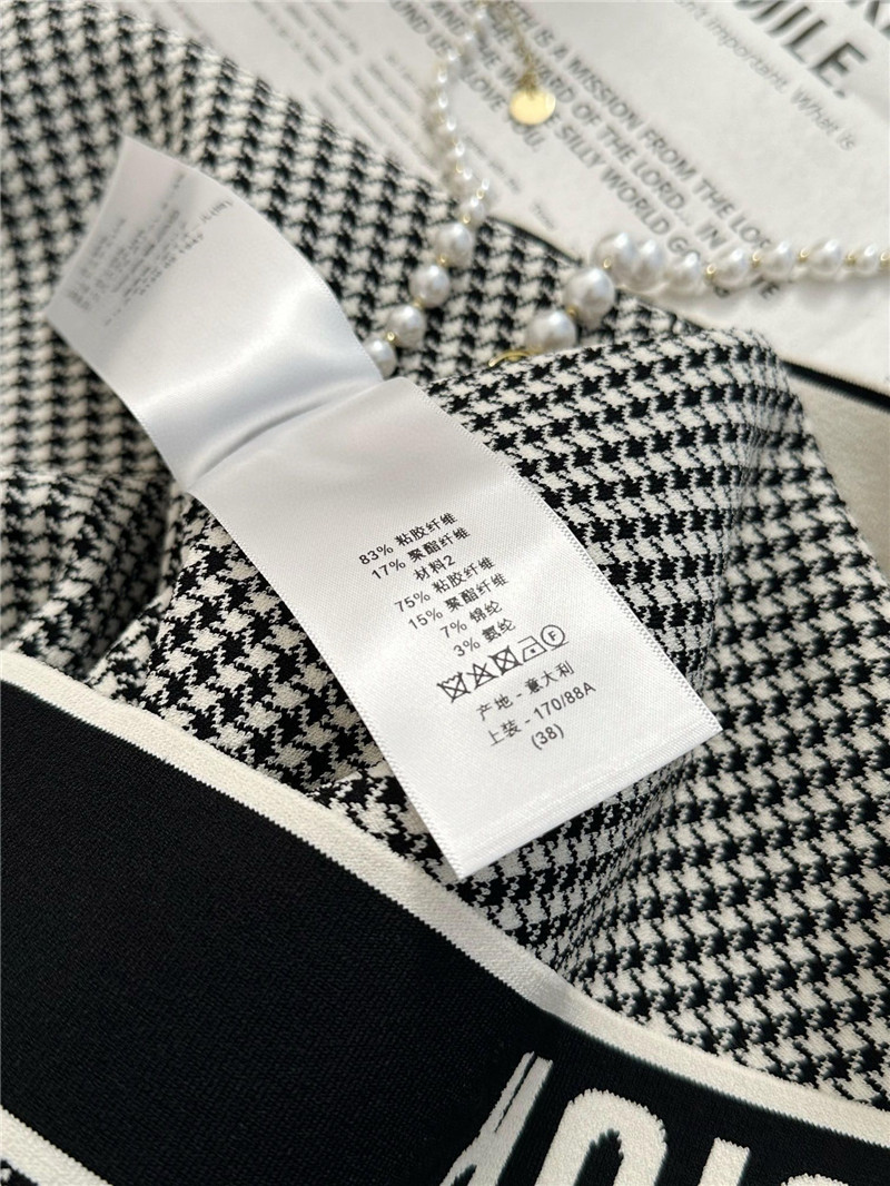 D10r houndstooth short sleeve cardigan