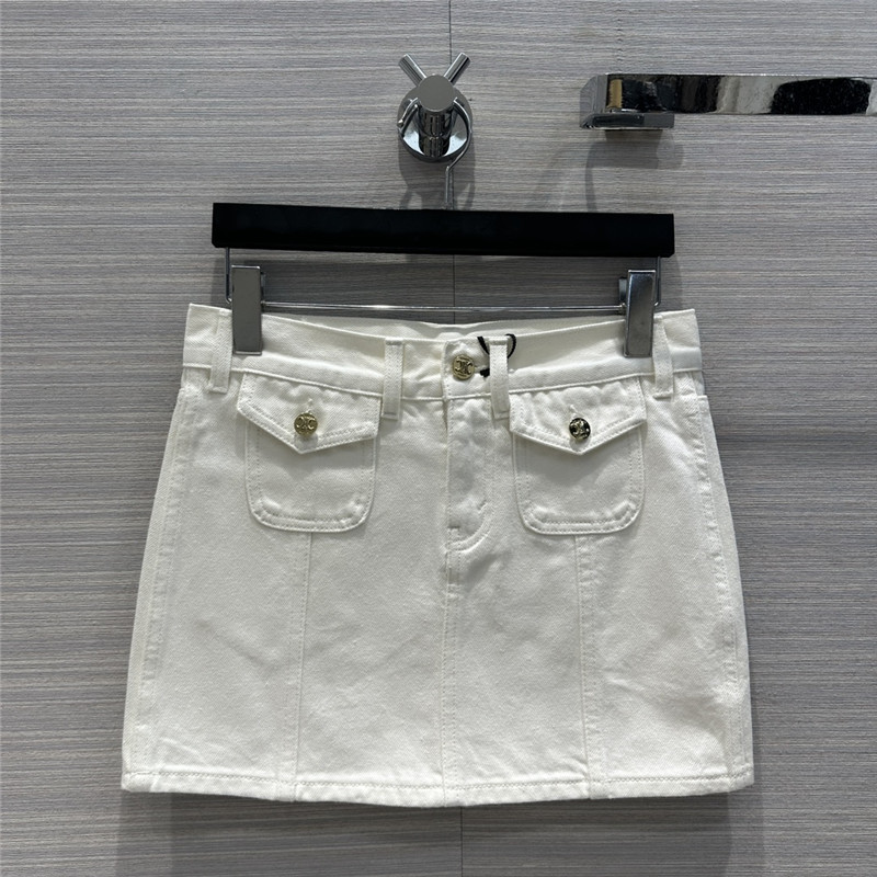 Ce1i*e washed denim mini skirt replica clothes