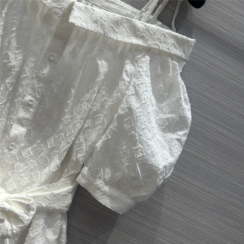 l0vis Vvtt0n lv one shoulder tie shirt dress replica clothing