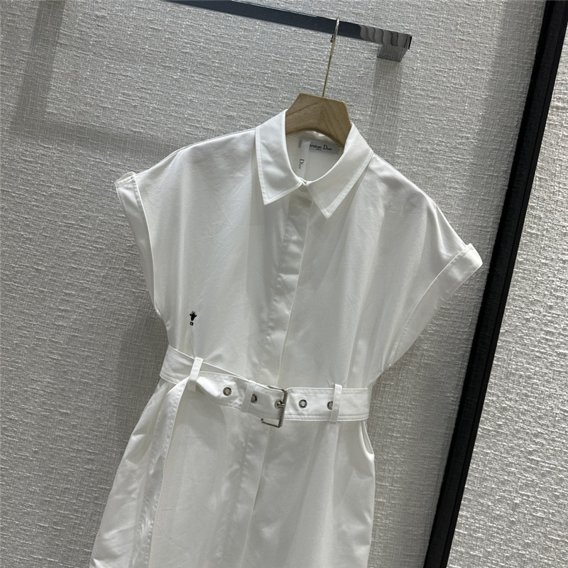 D10r small collar waist long dress replica designer clothes