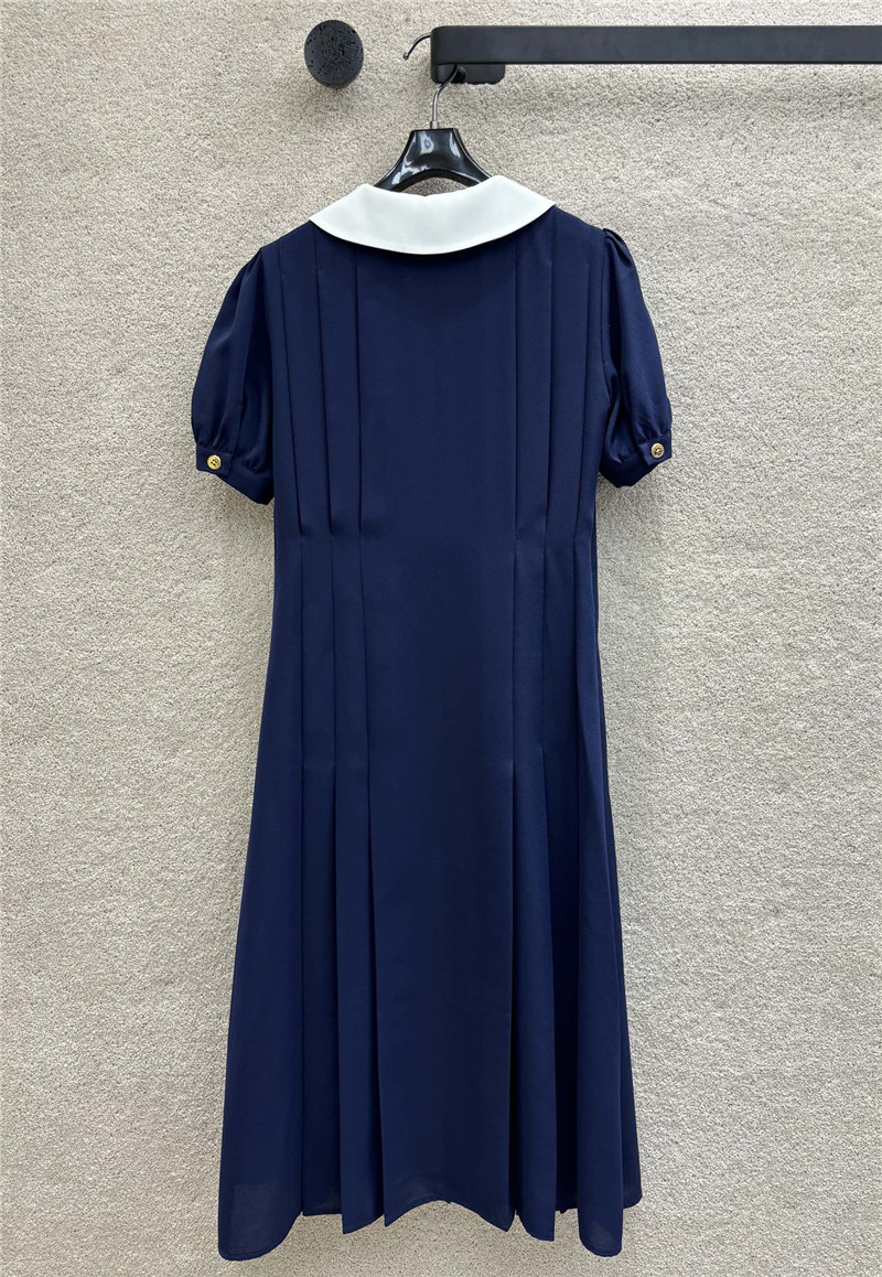 M1um1u navy blue gold button dress replica d&g clothing
