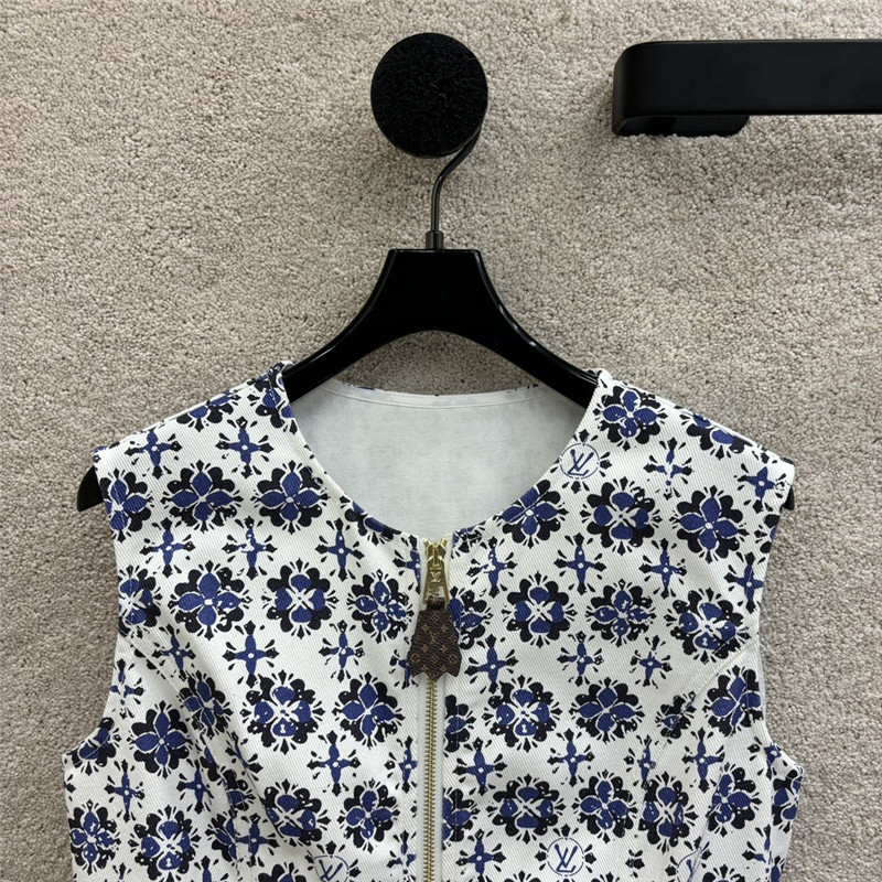 l0vis Vvtt0n lv vintage printed vest dress replicas clothes