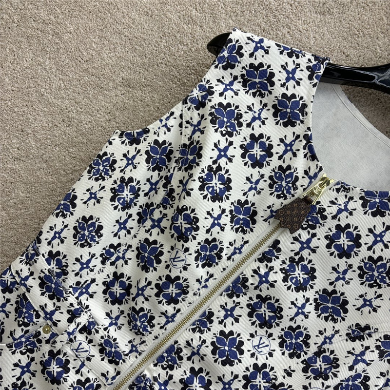 l0vis Vvtt0n lv vintage printed vest dress replicas clothes