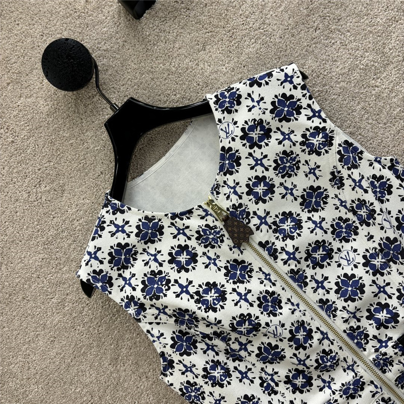 l0vis Vvtt0n lv vintage printed vest dress replicas clothes