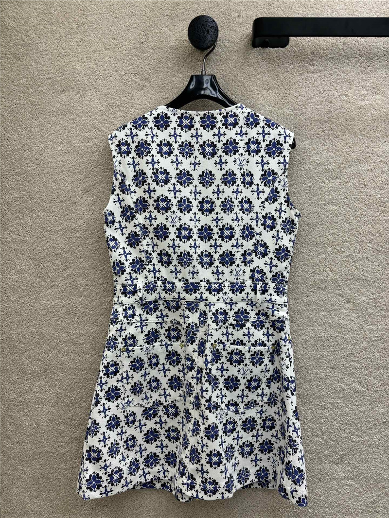 l0vis Vvtt0n lv vintage printed vest dress replicas clothes