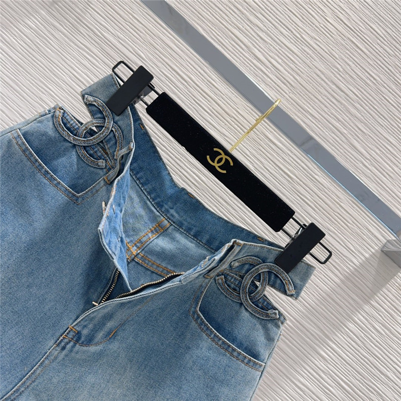 Ch**el tannin washed denim suit cheap replica designer clothes