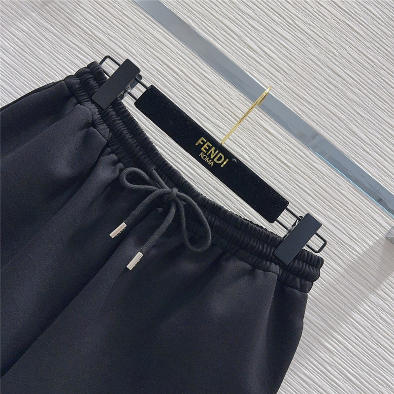 F**di hooded sweatshirt + sports shorts set replicas clothes