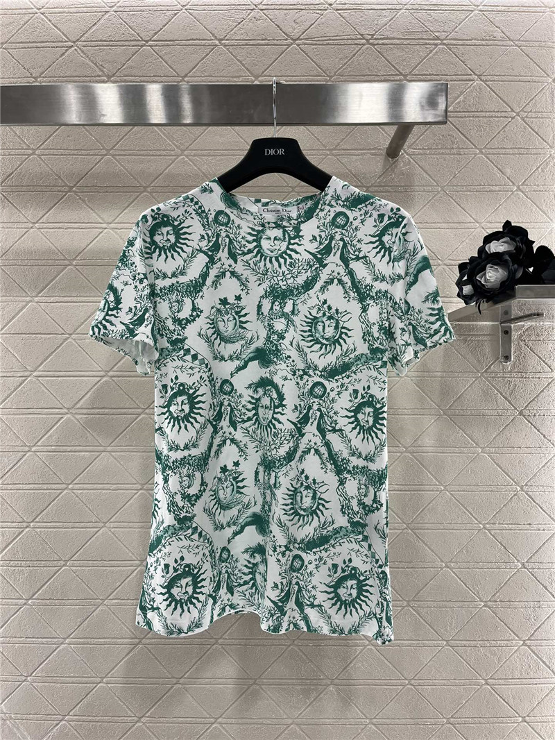 D10r sun print t-shirt replica designer clothes