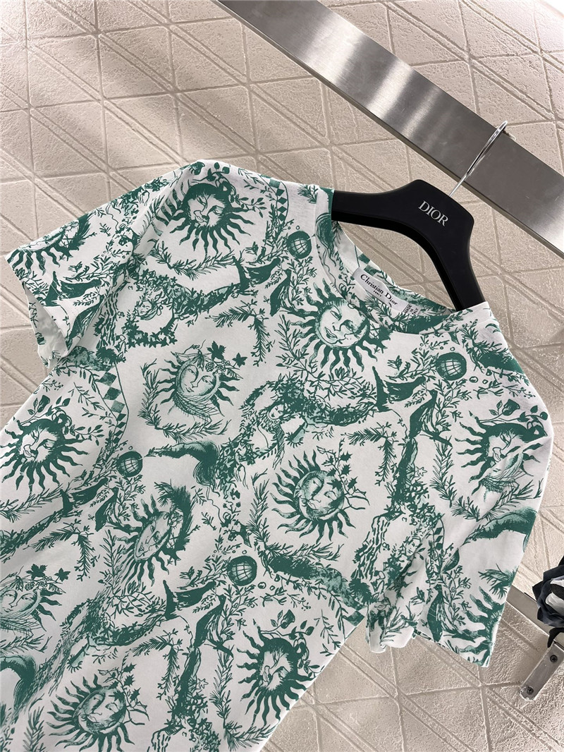 D10r sun print t-shirt replica designer clothes