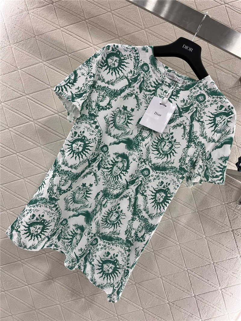 D10r sun print t-shirt replica designer clothes