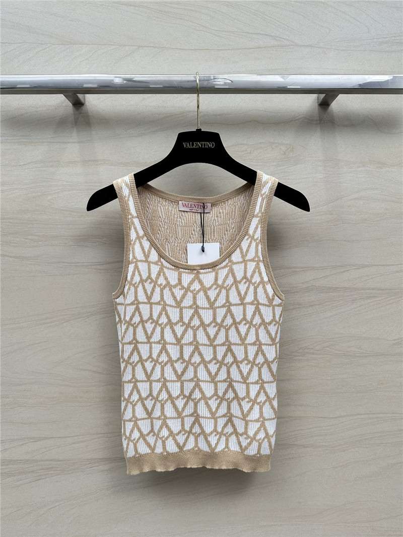 Va1e*ntin0 logo striped cotton vest replica d&g clothing