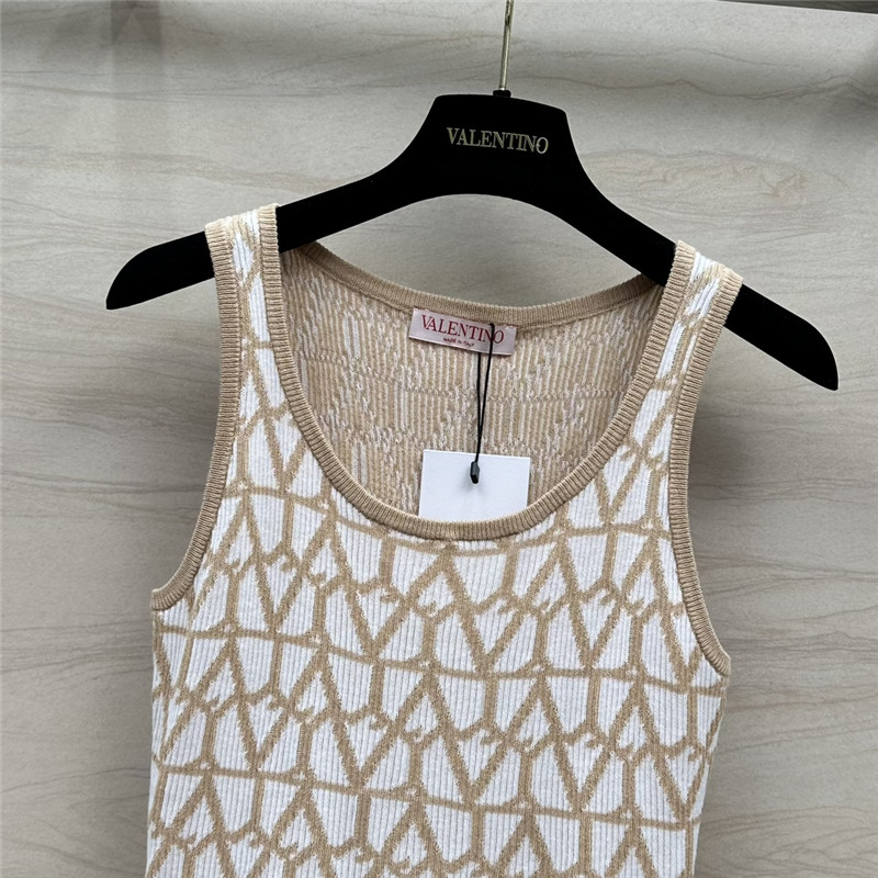 Va1e*ntin0 logo striped cotton vest replica d&g clothing