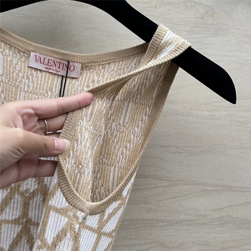 Va1e*ntin0 logo striped cotton vest replica d&g clothing