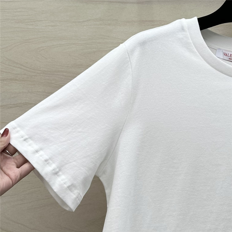 Va1e*ntin0 v logo cotton short sleeve t-shirt replica d&g clothing