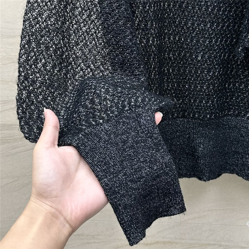 D10r black mohair ascot sweater