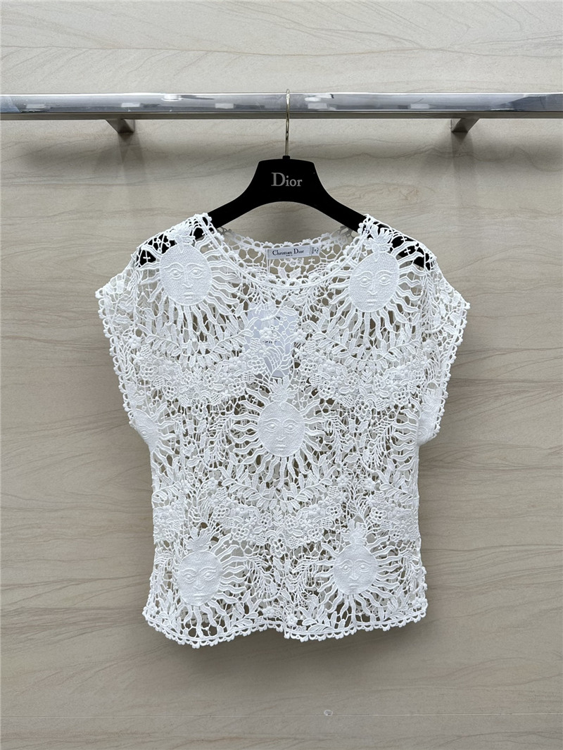 D10r crochet knitted vest top replica designer clothes
