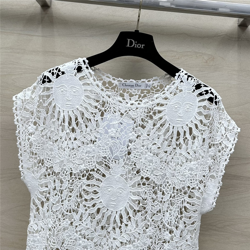 D10r crochet knitted vest top replica designer clothes