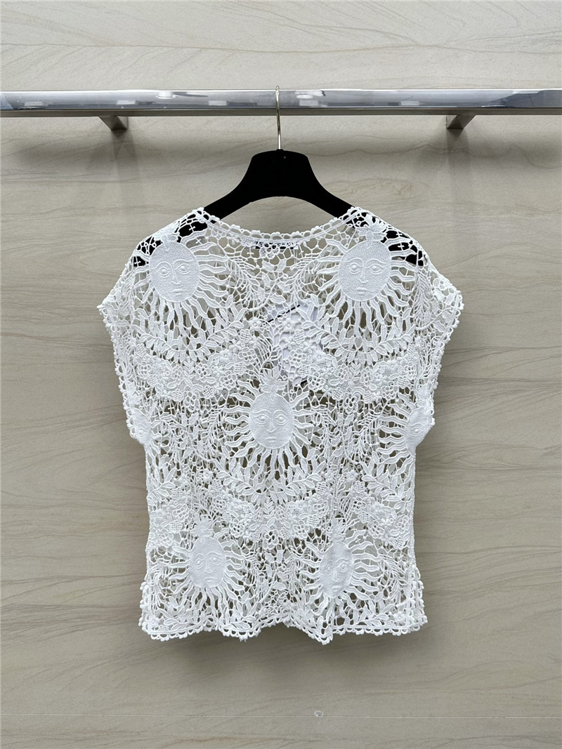 D10r crochet knitted vest top replica designer clothes