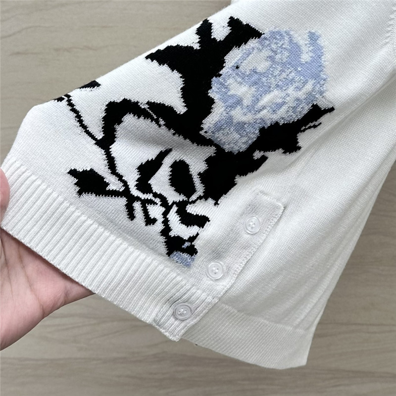 THOM BROWNe floral intarsia knitted vest replica clothing