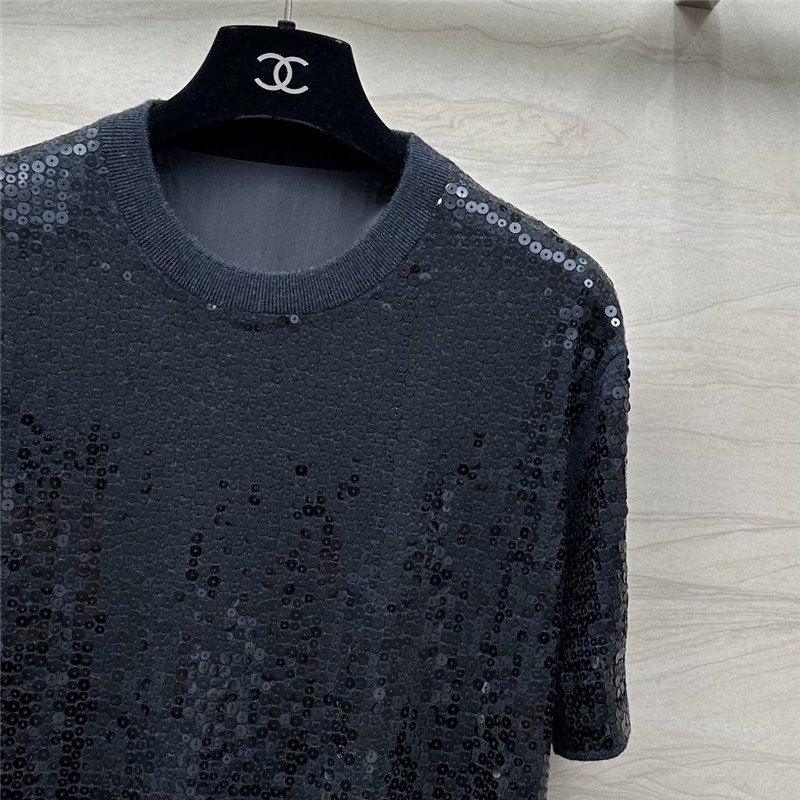 BC sequined silk wool top replica clothing sites