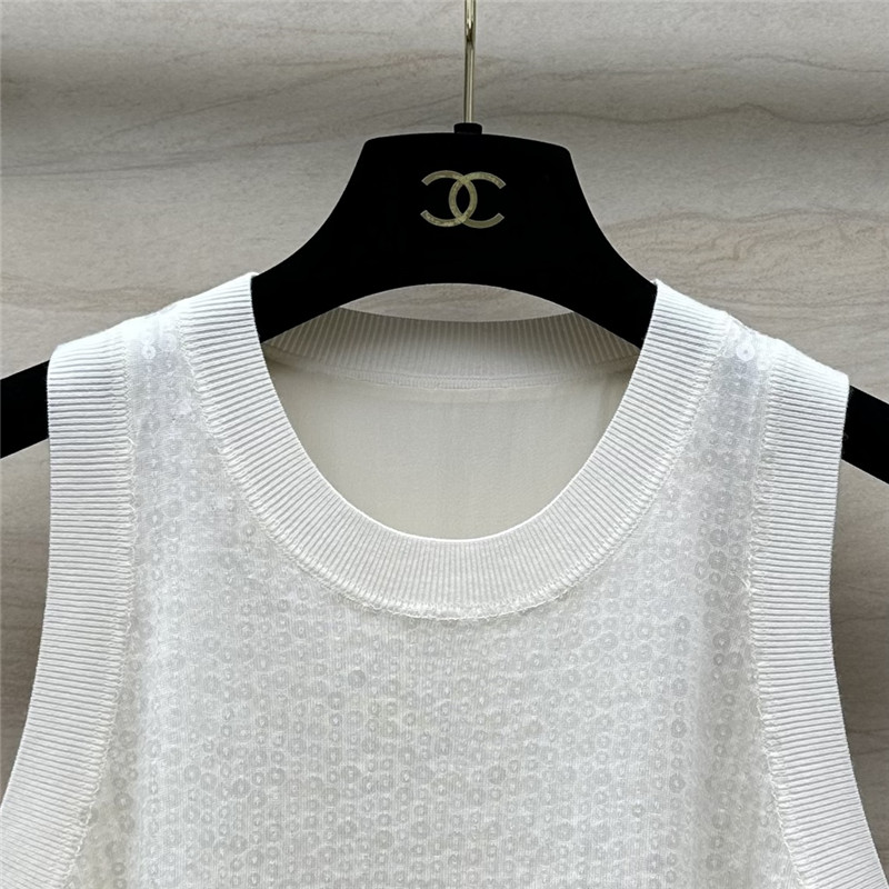 BC sequined silk vest top replica designer clothes