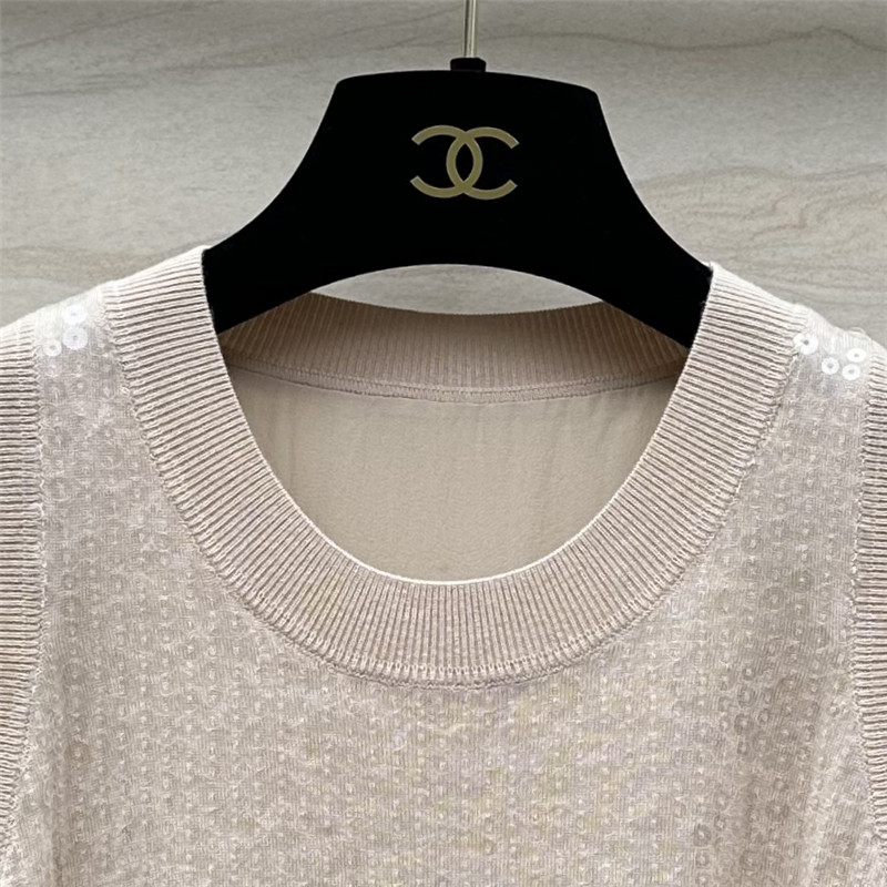 BC sequined silk vest top replica designer clothes