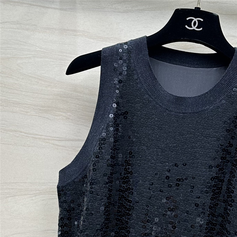 BC Black Sequin Tank Top