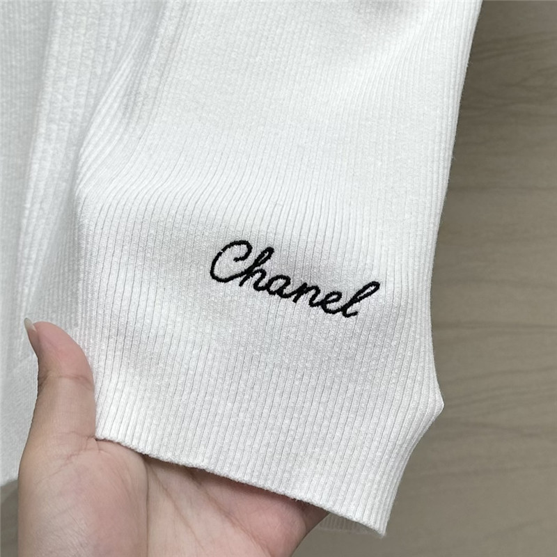 Ch**el knitted short-sleeved top replica d&g clothing