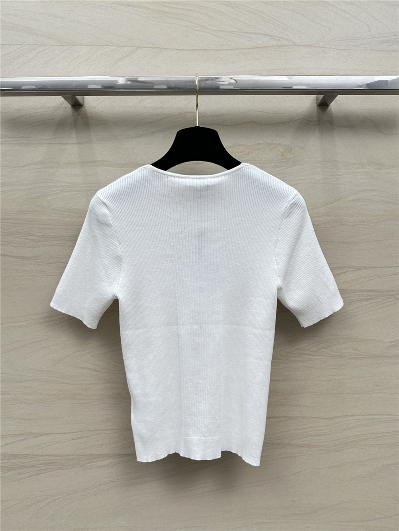 Ch**el knitted short-sleeved top replica d&g clothing