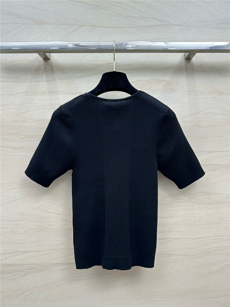Ch**el knitted short-sleeved top replica d&g clothing