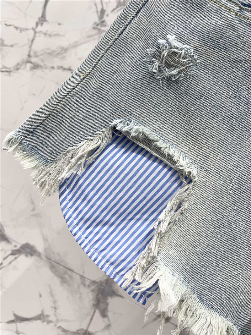 Ch**el heavy denim shorts replica d&g clothing