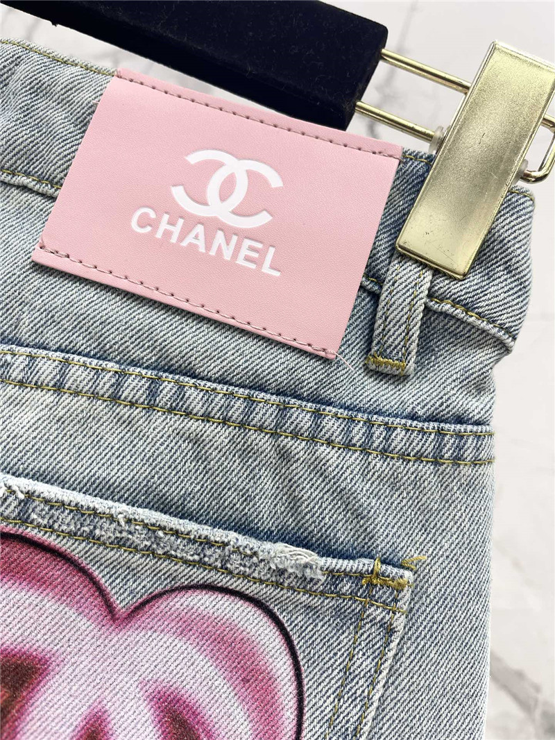 Ch**el heavy denim shorts replica d&g clothing