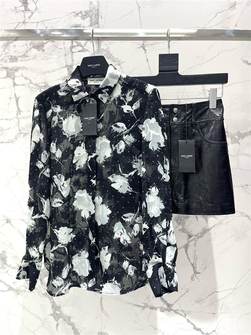 Y51 jacquard rhinestone shirt replica d&g clothing