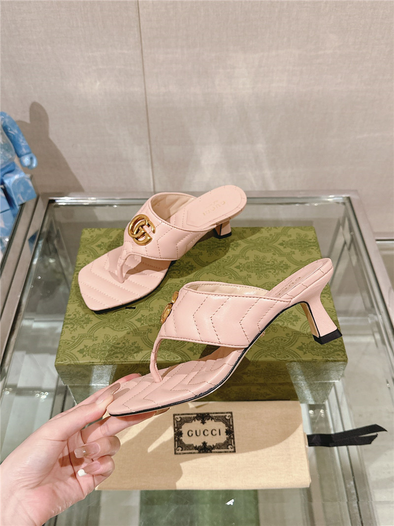 Gvc*1 gg 55mm matelassé mules beige