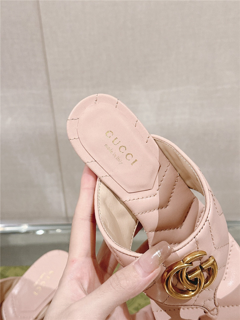 Gvc*1 gg 55mm matelassé mules beige