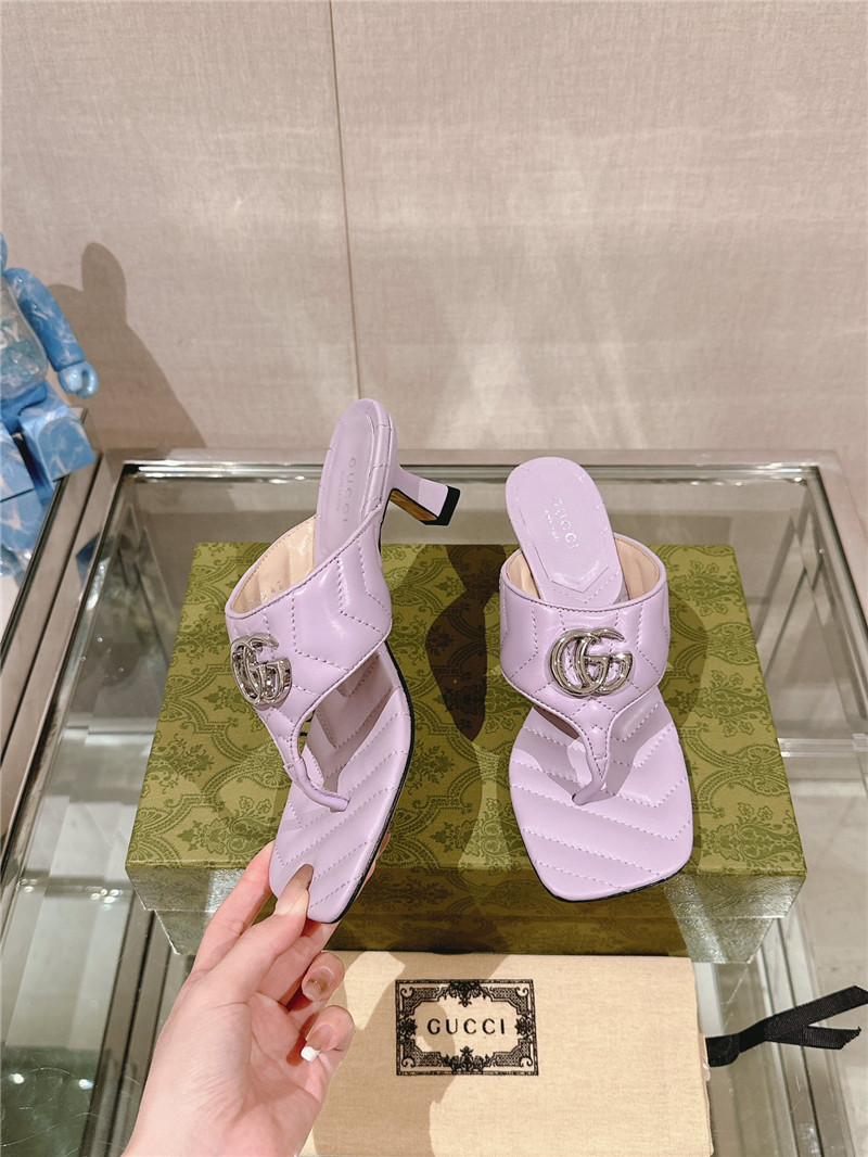 Gvc*1 gg 55mm matelassé mules purple