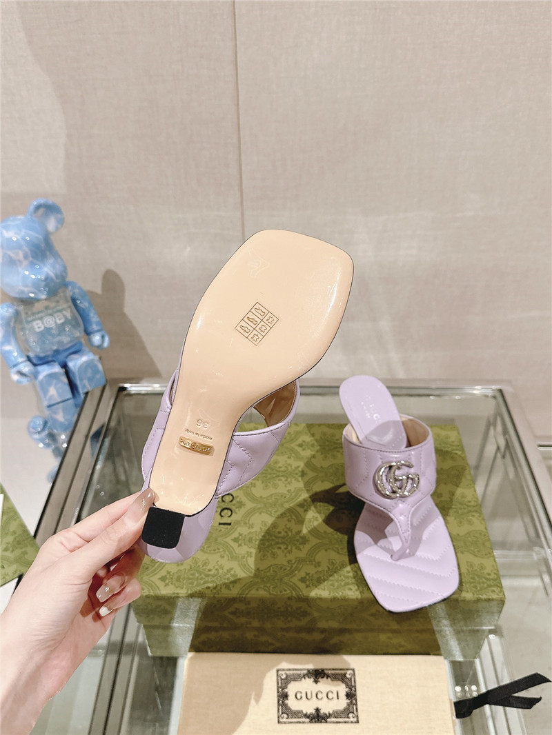 Gvc*1 gg 55mm matelassé mules purple