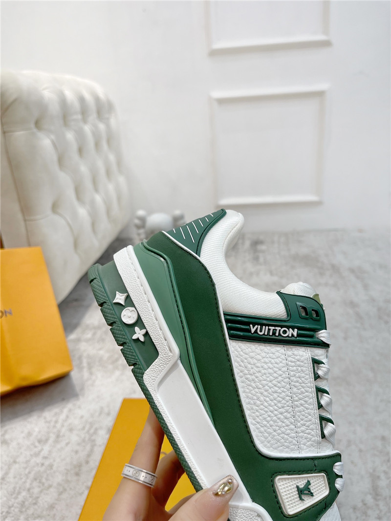 l0vis Vvtt0n green and white trainer sneakers