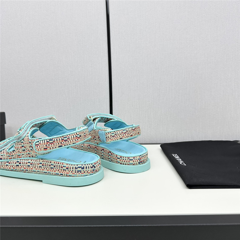 Ch**el women’s blue tweed sandals